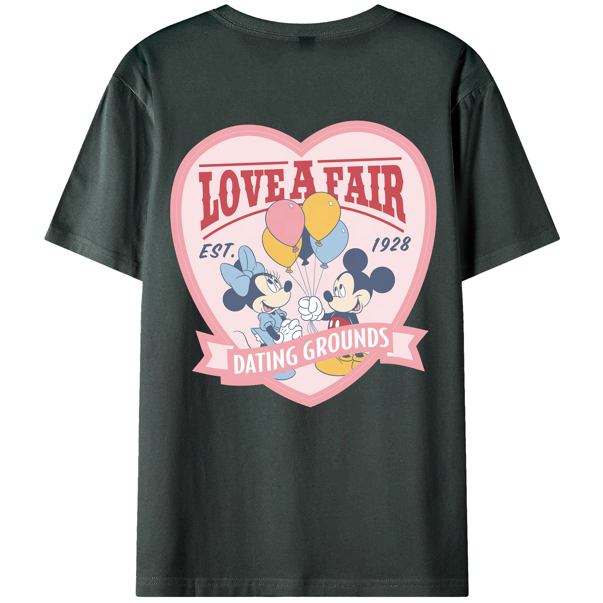 （画像用） ミッキーマウス Mickey Mouse 綿100％ メンズ半袖Tシャツ（バックプリント） 通気性
